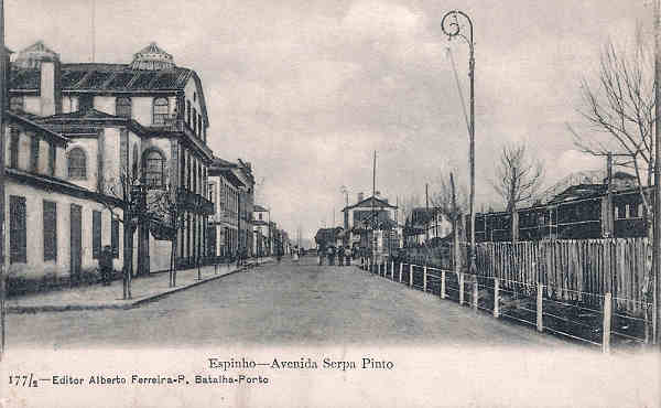 N 177/2 - Portugal. Espinho. Avenida Serpa Pinto - Editor Alberto Ferreira (1910) - Dim. 14x9 cm. - Col. M. Chaby