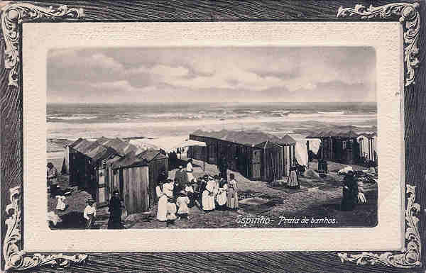 SN - Portugal. Espinho. Praia de banhos - Editor Joaquim de Sequeira Lopes - Dim. 14x9 cm. - Col. M. Chaby