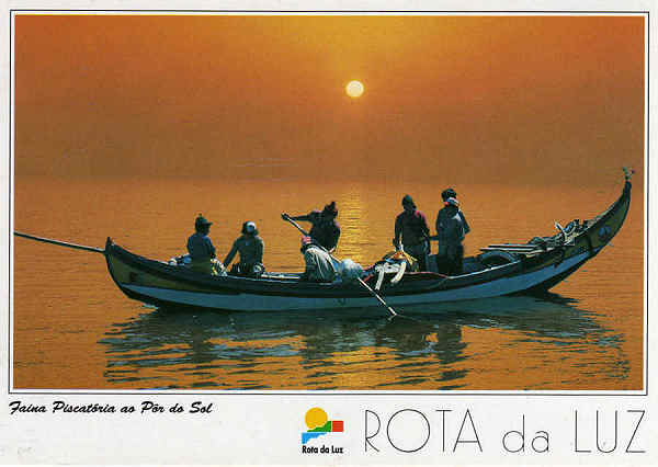 N. 35 - ROTA DA LUZ Faina Piscatria ao Pr do Sol - Ed. Artes Grficas - S/D - Dim. 15x10,5 cm - Col. Mrio Silva.