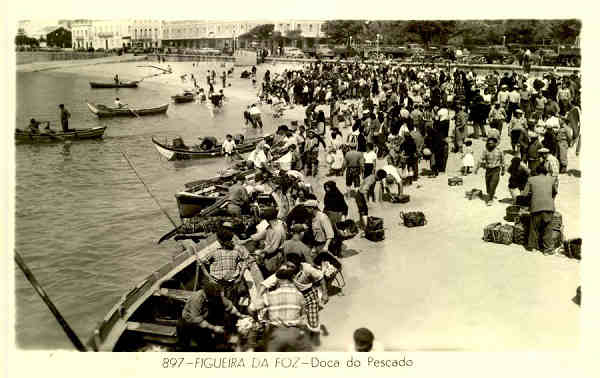 N. 897 - FIGUEIRA DA FOZ-Doca do pescado - Coleco DULIA - S/D - Dimenses: 14,1x9cm. - Col. HJCO (Circulado em 1965).