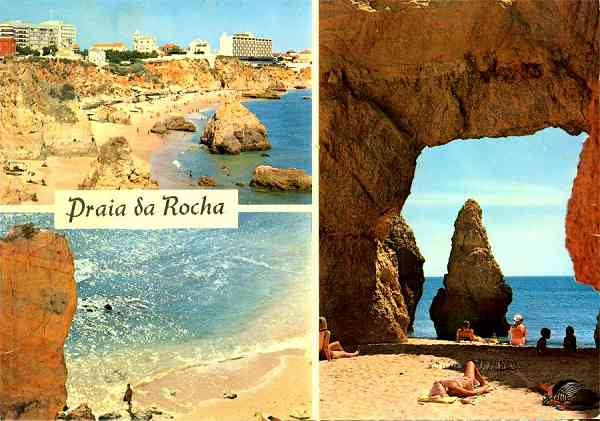 N. 095 - ALGARVE-PORTUGAL Praia da Rocha, Algarve - Edio F. J. & VAHRMEYER, Apartado 97, PORTIMO - S/D - Dimenses: 14,7x10,3 cm. - Col. HJCO (Circulado em 1970)