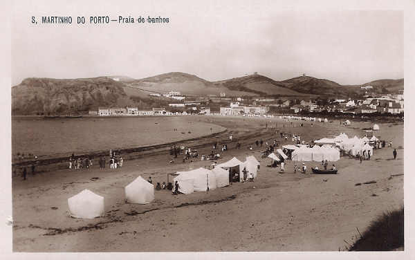 N 1 - Portugal. S. Martinho do Porto. Praia de banhos - Edio Julio Mira Coelho - Dim.9x14 cm. - Col. M. Chaby