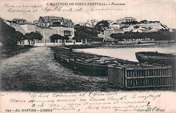 N 760 - Portugal - S. Martinho do Porto - Panorama - Editor F. A. Martins - Dim.9x14 cm. - Col. M. Chaby