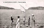 N 2 - Portugal. S. Martinho do Porto. Praia de banhos - Editor Alberto Malva (1920) - Dim. 9x14 cm  - Col. Miguel Chaby