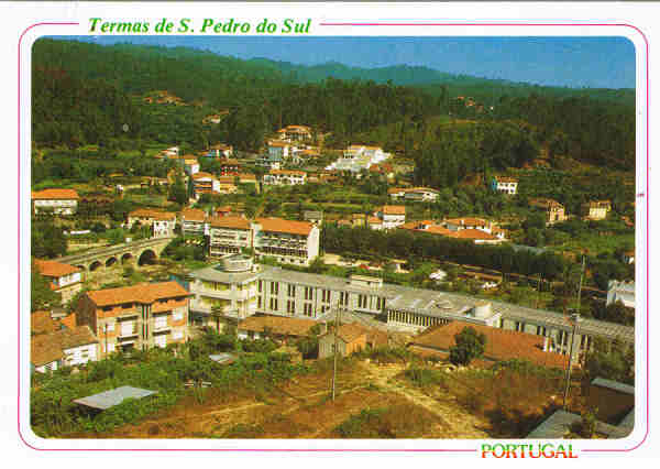 N. 3855 - TERMAS DE S. PEDRO DO SUL  Vista parcial das termas - Ed. NCORA Edies Artsticas de Artigos para Felicitaes LISBOA IMPRICOR 395 28 30 LISBOA - SD - Dim. 15x10,5 cm. - Col. Manuel Bia (1993).