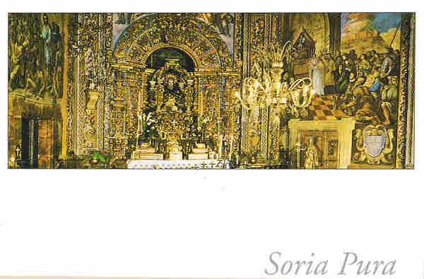 N. 174 SORIA. Ermita de San Saturio. Altar del Santo - Ed. PAPEL PILUCA - Tel. 915 001 882 - S/D - Dim. 15x10,4 cm - Col. Manuel Bia (2009).