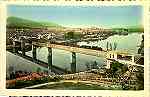 N. 19 - TUY. Vista panormica del Mio y Puente Internacional - Ediciones Arribas, Zaragoza - S/D - Dimenses: 14x9,2 cm. - Col. Ftima Bia (1959).