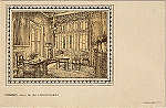 SN - VIDAGO-SALA DE UM APPARTEMENT - Edio da Sociedade de Vidago & Pedras Salgadas, com sede no Porto, na Rua da Cancella Velha N 29 - Impresso: Caldevilla-Grafica, Porto - SD -  Dim. 9x14 cm. - Col. Jaime da Silva (Circulado em 1923).