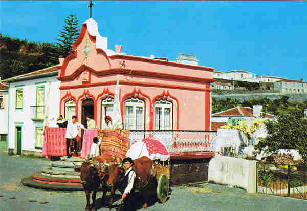 Nº 50 - ILHA TERCEIRA - Açores  Império de Espírito Santo e carros de toldo - Ed. ORMONDE - S/D - Dim. 15x10,5 cm. - Col. Manuel Bóia (1981).