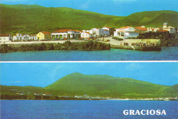 N.º 1349 - GRACIOSA - Açores - Ed. CÓMER, Trav. do Alecrim, 1 - TELF. 328775 - LISBOA - PORTUGAL - SD - Dim. 14,9x10,5 cm. - Col. M. Bóia (1981)