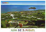 VFC. 0010 - VILA FRANCA DO CAMPO Panorâmica com ilhéu  Ilha de S. Miguel Açores - Ed. GRAFIPOST - Editores e Artes Gráficas,Lda. - TEL. 214 342 080 FILIAL-LOULÉ - TEL. 289 413 849 - SD - Dim. 15x10,5 cm. - Col. Fátima Manuela Bóia (2010).