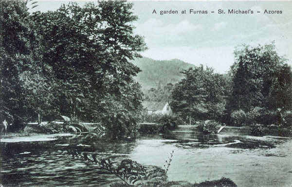 SN - SÃO MIGUEL. Furnas, Jardim (2) - Editordesconhecido - Dim. 14x9,8 cm - Col. A. Monge da Silva (c. 1910)