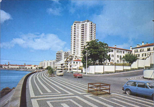 N 116 - SO MIGUEL. Ponta Delgada. Avenida Infante D. Henrique - Edio Fotografia Nbrega - Dim. 15x10,5 cm - Col. A. Monge da Silva (cerca de 1966)