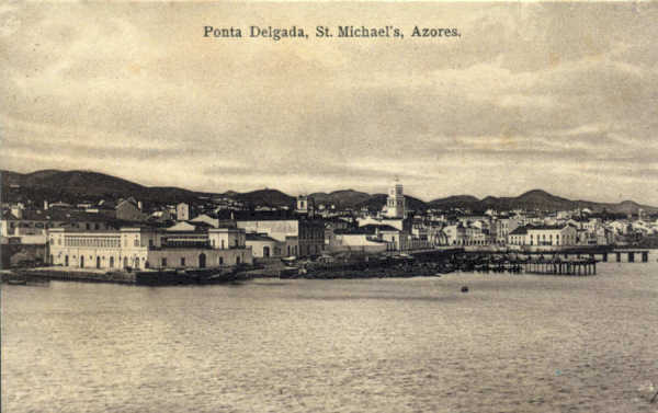 SN - SO MIGUEL. Ponta Delgada. Vista do mar - Edio annima - Dim. 13,6x8,7 cm - Col. A. Monge da Silva (cerca de 1910)