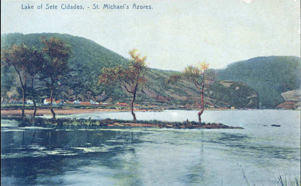 SN - SO MIGUEL. Sete Cidades. Lago - Edio Papelaria Travassos - Dim. 13,9x8,7 cm - Col. A. Monge da Silva (cerca de 1905)