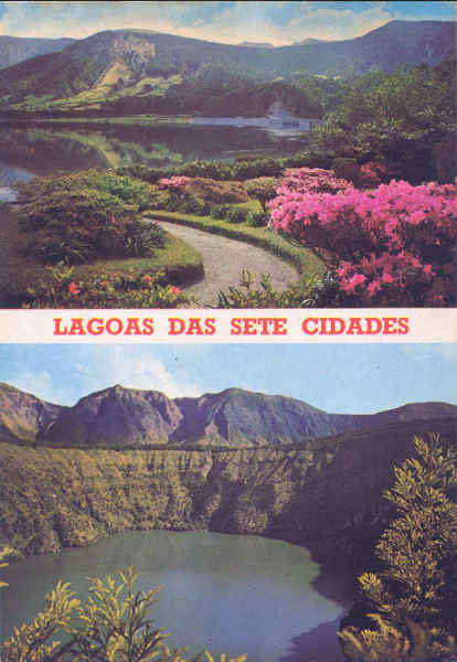 N 30 - SO MIGUEL. Sete Cidades. Lagoas - Edio Fotografia Nbrega - Dim. 14,9 x10,3 cm - Col. A. Monge da Silva (cerca de 1967)