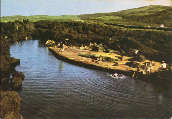 N 1435 - ILHA TERCEIRA. Biscoitos. Piscina natural - Edio Comer, Lisboa - Dim. 15x10,4 cm - Circulado em 1979 - Col. A. Monge da Silva