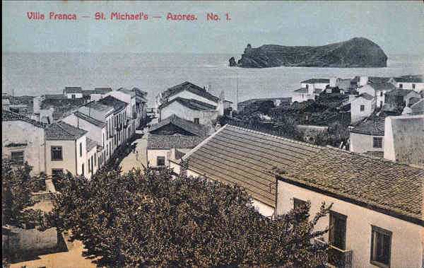 N 1 - SO MIGUEL. Vila Franca - Edio annima - Dim. 13,7x8,9 cm - Col. A. Monge da Silva (cerca de 1910)