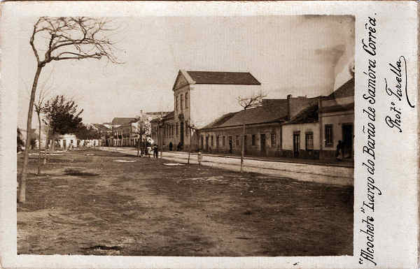 SN - "Alcochete" Largo do Baro de Samra Corra - Ed no indicada - SD - Photo Tarella - Dim. 9x14 cm. - Col. Jaime da Silva (Circulado em 1918)