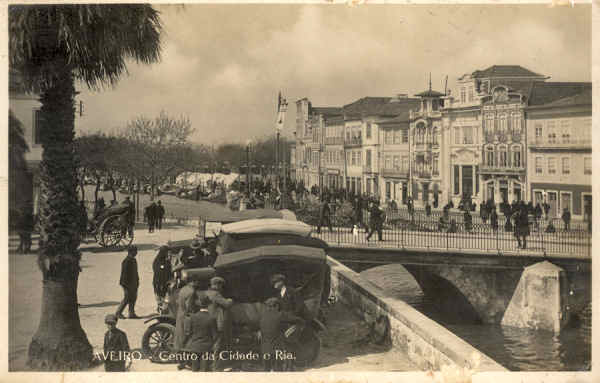 S/N AVEIRO - Centro da Cidade e Ria - Edio Souto Ratolla, Aveiro - SD - Dim. 14x9 cm. - Col. nio Semedo (Circulado em 5-9-1931)