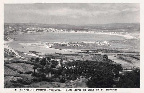 N 51 - Portugal. Caldas da Rainha. Salir do Porto. Vista geral da Baia de S.Martinho - Editor Passaporte Loty (Editado 1951 - Dim. 9x14 cm . Col. M. Chaby