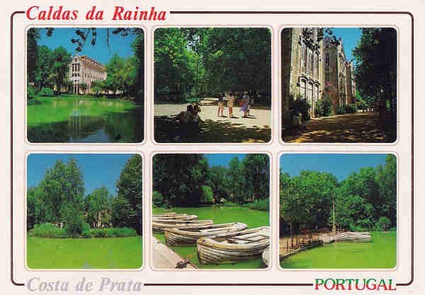 N ??? - Portugal. Caldas da Rainha. Vrios aspectos do Parque D. Carlos I - Editor Francisco Ms - Dim. 13,9x8,7 cm. - Col- M. Chaby