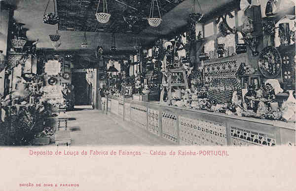 SN - Portugal. Caldas da Rainha. Deposito de Loua da Fbrica de Faianas - Editor Dias e Paramos - Editado em 1904 - Dim. 14x9 cm. - Col. M. Chaby