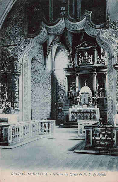 SN - Portugal. Caldas da Rainha. Interior da Igreja da N.S.Ppulo - Editor Jos da Silva Dias - (Editado em 1927) - Dim. 9x14 cm. - Col. M. Chaby