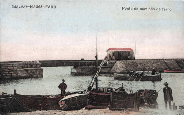 N 365 - Ponte do caminho de ferro - Edio Malva - Dim. 138x88 mm - Col. A. Monge da Silva (cerca de 1905)