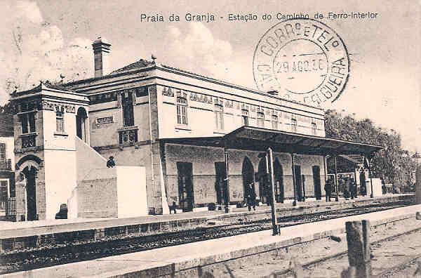 SN - Portugal. Praia da Granja. Estao do Caminho de Ferro-Interior - Editor Casa Oliveira da Praia da Granja - Dim. 9x14 cm. - Col. M. Chaby