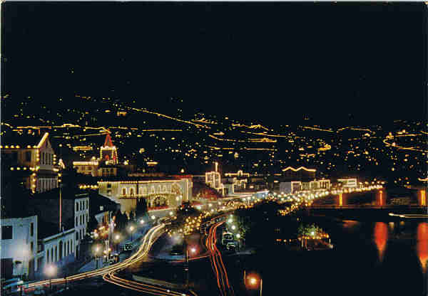 POR 14 - FUNCHAL  (Madeira) Iluminaes da noite de S. Silvestre - Ed. Francisco Ribeiro - Rua Nova de S. Pedro,27 telef. 23930 FUNCHAL - MADEIRA - SD - Dim. 14,6x10,3 cm. - Col. Ftima e Manuel Bia (1975).