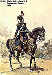 N 61 - Oficial de Cavalaria n 5, 1834, Caadores a Cavalo - Aguarela do Cor. Ribeiro Artur - Edio Jornal do Exrcito S/D (1983?) - Dim. 15x10,3 cm - Col. A. Monge da Silva