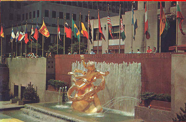 N P307247 - Prometheus Fountain - Editor Ogden Foods Service Corp. - Dim. 13,9x9,0 cm - Col. A. Monge da Silva (cerca de 1980)