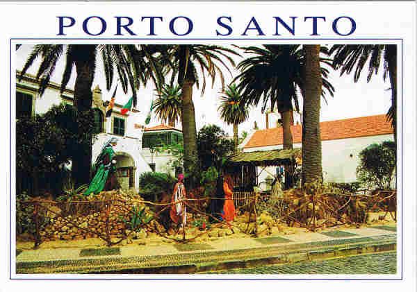 N. 5 PS - PORTO SANTO (Madeira) Os Reis Magos visitam o Menino! - Ed. ESCUDO DE OURO Distribuidor: FRANCISCO RIBEIRO-Rua Nova de S. Pedro,27-29 9000 FUNCHAL,Madeira (Tel.223930) Printed in Spain by FISA-Barcelona - Fotografia feita por Lus Bruno - SD - Dim. 14,7x10,3 cm - Col. Manuel Bia (1997).