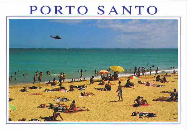 N. 43 PS - PORTO SANTO (Madeira) - Ed. ESCUDO DE OURO Distribuidor: FRANCISCO RIBEIRO-Rua Nova de S. Pedro,27-29 9000 FUNCHAL, Madeira (Tel.223930) Printed in Spain by FISA-Barcelona Foto feita por: Vtor Freitas - SD - Dim. 14,9x10,3 cm - Col. Manuel Bia (1997).