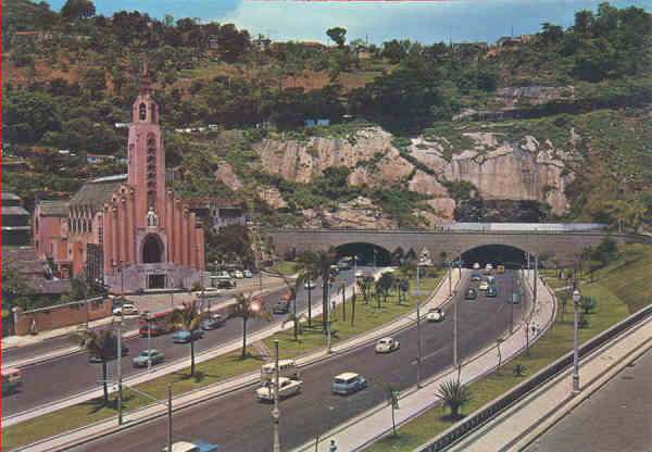 N 33 - Igreja de Sta Teresa e Tnel novo - Dim. 14,8x10,4 cm - Editora Mercator, S Paulo - Usado em 1969 - Col. A. Monge da Silva (1969)