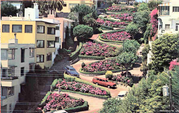 N C32452 - San Francisco - Lombard Street (1) - Editor Smith Novelty Co, San Francisco - Dim. 14x9 cm - Col. Amlcar Monge da Silva (- Adquirido em 1979)