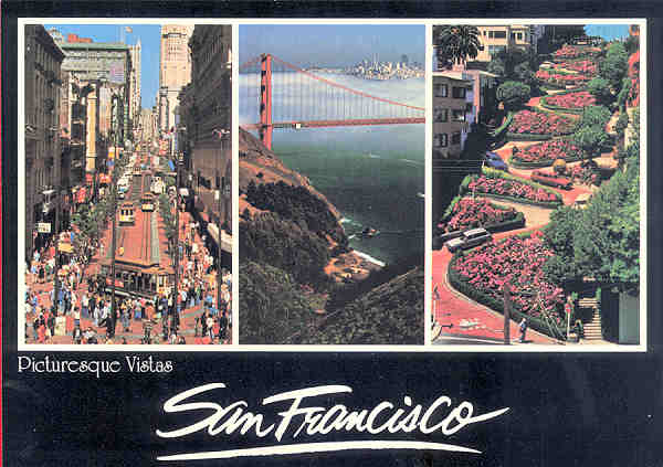 N J6715 - San Francisco - Picturesque Vistas - Editor Smith Novelty Co, San Francisco - Dim. 14x9 cm - Col. Amlcar Monge da Silva (- Adquirido em 1979)