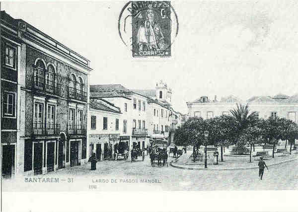 N 8 - Santarm - Largo Passos Manuel - Ed. Assoc. Estudos e defesa do patrimnio histrico-cultural de Santarm - SD - Dim. 14,9x10,5cm - Col. M. Soares Lopes