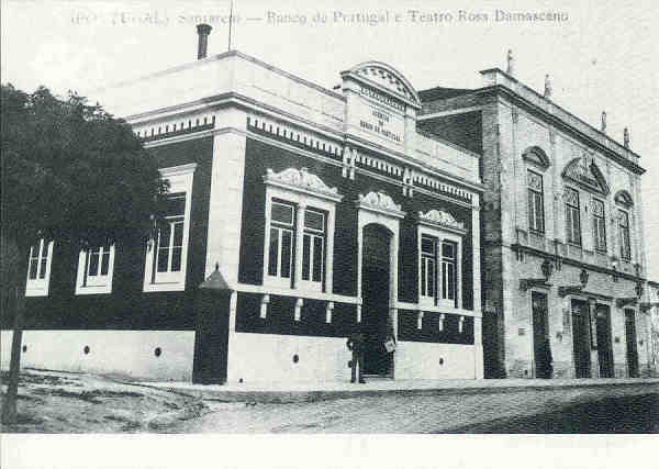 N 11 - Santarm - Agncia do Banco de Portugal e Teatro Rosa Damasceno 1899 - Ed. Associao Estudos e Defesa do Patrimnio Histrico-Cultural de Santarm - SD - Dim. 14,9x10,5cm - Col. M. Soares Lopes