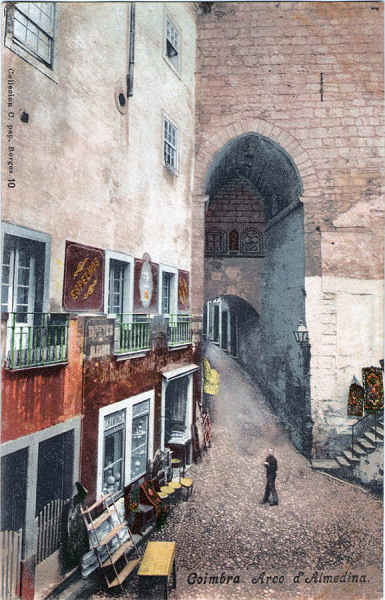 Col. C, 10 - Arco d'Almedina - Pap. Borges, Coimbra - Impresso Purguer & Co, Munchen, Photochromiekarte 3426 - Dim. 136x88 mm - Col. A. Monge da Silva (cerca de 1905)