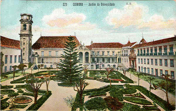 N 223 - Jardim da Universidade - Editor S.R. - Carimbo Postal 25/2/1908 - Dim. 139x87 mm - Col. A. Monge da Silva (cerca de 1905)