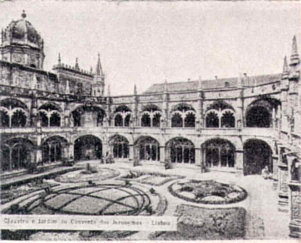 Claustro e jardim do Mosteiro dos Jernimos - Lisboa