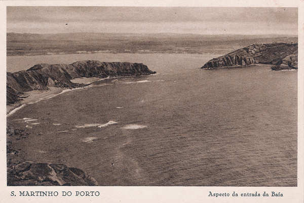 SN - Portugal. S Martinho do Porto - Entrada da Barra. Aspecto da entrada da Baa - Editor Mira Coelho (1950) - Dim 14,5x10 cm - Col. Miguel Chaby