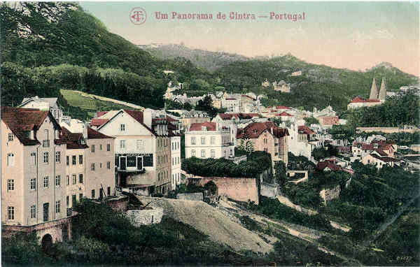 N 1782 - Um Panorama de Cintra - Edio Costa, Rua do Ouro, 295, Lisboa - Dim. 139x88 mm - Col. A. Monge da Silva (anterior a 1910)