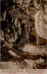 SN - Interior da gruta de estalactites do Ilhote do Romeiro em Santa Maria - Editor desc. - Dim. 137x88 mm - Col. A. Monge da Silva (+- 1910)