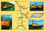 N  10 00 7034 - T.G.V. TRAIN A GRANDE VITESSE DE LA S.N.C.F. - Record du Monde de Vitesse sur Rail: 380 Km/H le 26 Fvrier 1981 386 places dont 275 en 2e classe - Ed. d'art Yvon 30, Av. Jean- Jaurs-94-Arcueil by S.P.A.D.E.M.  Made in Spain (Photos J. P. Minfray) - SD Dim. 14,8x10,4 cm - Col. Manuel Bia