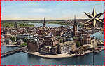 N 54/9 - Stockholm, Utsikt fran Stadshustornet - Editor Grafisk Konst - Dim. 13,7x8,9 cm - Carimbo Postal 1960 - Col. A. Monge da Silva