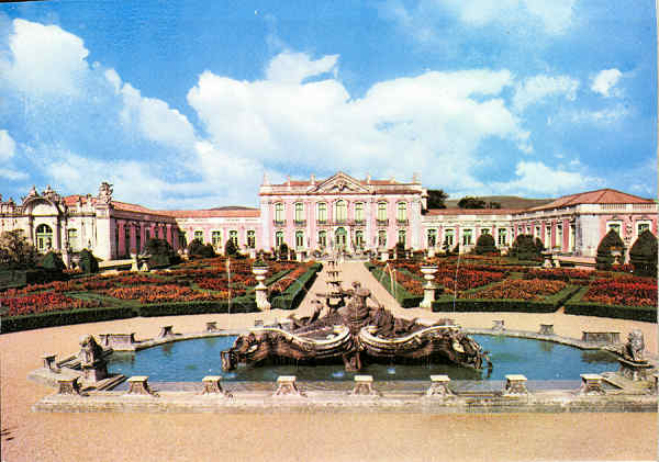 N 81 - PALCIO NACIONAL DE QUELUZ - Lago de Anfitrite e Jardim de Neptuno - Col. Passaporte LOTY, Lisboa tel. 52850 - SD - Dim. 147x105 mm - Col. Graa Maia