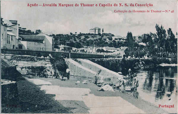 N 48 - Avenida Marquez de Thomar e Capella de N Snr da Conceio - Colleco da Havaneza de Thomar - Dim. 140x90 mm - Col. A. Monge da Silva (cerca de 1905)